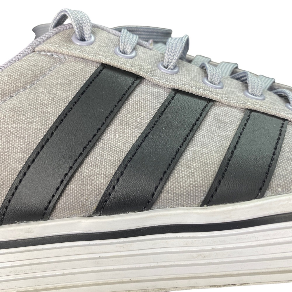 Adidas Daily 3.0 Mens Sneakers Grey Black Canvas Low Top Shoes IF4493 Size 10.5 - Picture 13 of 14